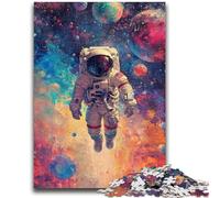 Puzzles for Adults Teens 1000 Pieces Colourful Astronauts in Space for Age 14 Years And over Beautiful Design GameBeautiful Design Game Great Gift 26x38cm
