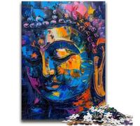 Puzzles for Adults Teens 1000 Pieces Colourful Buddha Graffiti for Age 14 Years And over Decompressing Intellectual Educational Toy Great Gift 38x26cm
