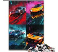Puzzles for Adults Teens 1000 Pieces Cool Sports Car, Analysis And Logic with Fully Interlocking Randomly Shaped Pieces for And Age 14 Years Up 26x38cm