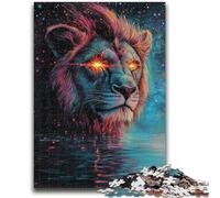 Puzzles for Adults Teens 1000 Pieces Cosmic Lion Educational Stress Relief Toy Parent-child Interaction for And Age 14 50x75cm