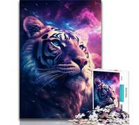 Puzzles for Adults Teens 1000 Pieces Cosmic Nebula Tiger Adult Puzzles,Stress Reliever Difficult Challenge Unique Home Decor And Gifts (size 75x50cm)