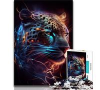 Puzzles for Adults Teens 1000 Pieces Crackling Thunder Jaguar 1000 Piece Puzzle,Educational Stress Relief Toy Gifts for Friends And Family 75x50cm