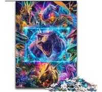 Puzzles for Adults Teens 1000 Pieces Dinosaur Collage, Educational Games Home Decoration Suitable for Desktop Decoration (Size 26x38cm)