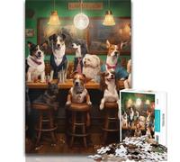 Puzzles for Adults Teens 1000 Pieces Dog Party Teenager Jigsaw,Challenging Game for Is Ideal As A Gift for The Whole Family 38x26cm