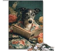 Puzzles for Adults Teens 1000 Pieces Dog Reading,Decompressing Intellectual Educational Toy Is Ideal As Gifts for The Whole Family 38x26cm