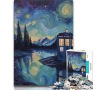 Puzzles for Adults Teens 1000 Pieces Door Under The Night Sky Adult Puzzles,Stress Reliever Difficult Challenge Unique Home Decor And Gifts (size 38x26cm)