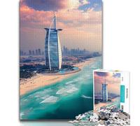 Puzzles for Adults Teens 1000 Pieces Dubai Cityscape Teenager Jigsaw,is Ideal As Gifts for The Whole Family Suitable for And 14 (size 38x26cm)