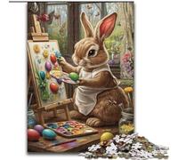 Puzzles for Adults Teens 1000 Pieces Easter Bunny,Decompressing Intellectual Educational Toy Is Ideal As Gifts for The Whole Family 38x26cm