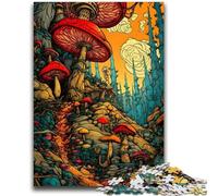 Puzzles for Adults Teens 1000 Pieces Fantastical Mushroom World Family Fun for Is Ideal As A Gift for The Whole Family for And Age 14 Years Up 50x75cm