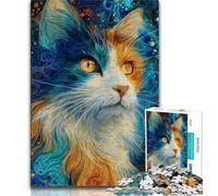 Puzzles for Adults Teens 1000 Pieces Fantasy Cat Adult Puzzles,Stress Reliever Difficult Challenge Unique Home Decor And Gifts (size 75x50cm)