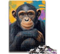 Puzzles for Adults Teens 1000 Pieces Fantasy Chimpanzee 1000 Piece Jigsaw,Perfect for Game Nights, Colorful Toy for Home Gift (38x26cm)