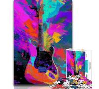 Puzzles for Adults Teens 1000 Pieces Fantasy Guitar Teenager Jigsaw,Brain Intelligence Challenge Addictive Toys for Home Decoration (size 38x26cm)