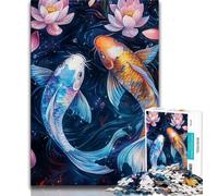 Puzzles for Adults Teens 1000 Pieces Fantasy Koi Teenager Jigsaw,is Ideal As Gifts for The Whole Family Suitable for And 14 (size 38x26cm)