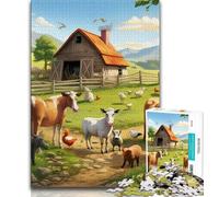 Puzzles for Adults Teens 1000 Pieces Farm Animal Adult Puzzles,Stress Reliever Difficult Challenge Unique Home Decor And Gifts (size 38x26cm)