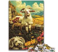 Puzzles for Adults Teens 1000 Pieces Farm Sheep for And from 14 Years And over Hands-on Game Christmas Game Gifts 26x38cm