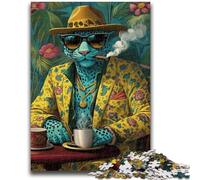 Puzzles for Adults Teens 1000 Pieces Fashion Leopard Stress Reliever Difficult Challenge Is Ideal As Gifts for The Whole Family 26x38cm