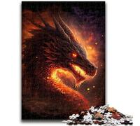 Puzzles for Adults Teens 1000 Pieces Fire Dragon in Heaven Adult Jigsaw,Challenging Difficult Deal As Gifts for The Whole Family (38x26cm)