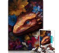 Puzzles for Adults Teens 1000 Pieces Flower Dragon Baby,Family Game Stress Reliever Difficult Challenge Enhance Love between Couples (75x50cm)