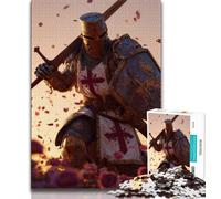 Puzzles for Adults Teens 1000 Pieces Flowers And Knights,Educational Stress Relief Toy for Is Ideal As A Gift for The Whole Family (38x26cm)