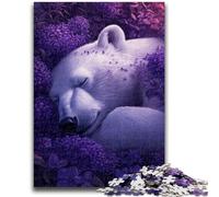Puzzles for Adults Teens 1000 Pieces Flowers And Polar Bears Stress Reliever Difficult Challenge Deal As Gifts for The Whole Family 26x38cm
