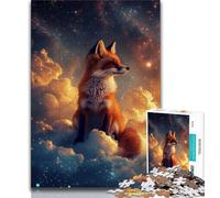 Puzzles for Adults Teens 1000 Pieces Fox in The Clouds,Educational Stress Relief Toy for Is Ideal As A Gift for The Whole Family (75x50cm)
