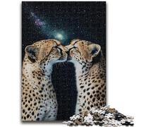 Puzzles for Adults Teens 1000 Pieces Galaxy Cheetah Adult Jigsaw,Challenging Difficult Deal As Gifts for The Whole Family (38x26cm)
