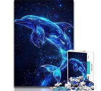 Puzzles for Adults Teens 1000 Pieces Galaxy Dolphin Adult Puzzles,Stress Reliever Difficult Challenge Unique Home Decor And Gifts (size 75x50cm)