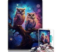 Puzzles for Adults Teens 1000 Pieces Galaxy Owl,Educational Stress Relief Toy for Is Ideal As A Gift for The Whole Family (38x26cm)