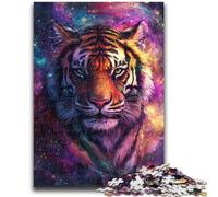 Puzzles for Adults Teens 1000 Pieces Galaxy Tiger Challenging Game And Family Play for Is Ideal As A Gift for The Whole Family 50x75cm