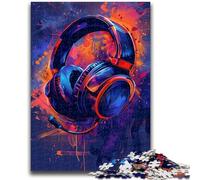 Puzzles for Adults Teens 1000 Pieces Gaming Headset Puzzles for Adults,Challenging Game for Is Ideal As A Gift for The Whole Family (38x26cm)