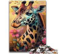 Puzzles for Adults Teens 1000 Pieces Giraffe Art Stress Reliever Difficult Challenge Deal As Gifts for The Whole Family 26x38cm