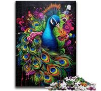 Puzzles for Adults Teens 1000 Pieces Graffiti Art Peacock for Age 14 Years And over Decompressing Intellectual Educational Toy Great Gift 50x75cm