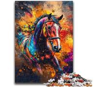 Puzzles for Adults Teens 1000 Pieces Graffiti Horse for Age 14 Years And over Beautiful Design GameBeautiful Design Game Great Gift 50x75cm