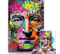 Puzzles for Adults Teens 1000 Pieces Graffiti Teenager Jigsaw,Brain Intelligence Challenge Addictive Toys for Home Decoration (size 38x26cm)