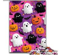 Puzzles for Adults Teens 1000 Pieces Halloween Theme, Toys Educational Games Stress Relieving Parent-child Interaction (Size 50x75cm)