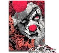 Puzzles for Adults Teens 1000 Pieces Horror Clown Teenager Jigsaw,Challenging Game for Is Ideal As A Gift for The Whole Family (50x75cm)