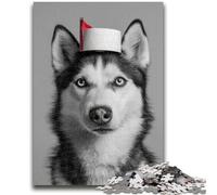 Puzzles for Adults Teens 1000 Pieces Husky Playing with Toilet Paper 1000 Pieces for Adults,Educational Stress Relief Toy Gifts for Friends And Family (26x38cm)