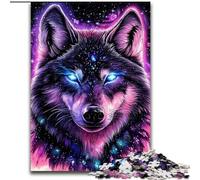 Puzzles for Adults Teens 1000 Pieces Indian Wolf, Challenging Game And Family Play with Fully Interlocking Randomly Shaped Pieces (Size 26x38cm)