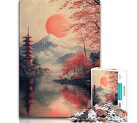 Puzzles for Adults Teens 1000 Pieces Japanese Style Temple 1000 Pieces for Adults,Stress Reliever Staycation Kill Time Parent-child Interaction (size 75x50cm)