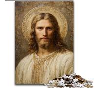 Puzzles for Adults Teens 1000 Pieces Jesus Art, Challenging Game And Family Play with Fully Interlocking Randomly Shaped Pieces (Size 50x75cm)