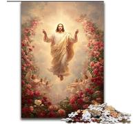 Puzzles for Adults Teens 1000 Pieces Jesus, Elephant Toy Intellectual Game Birthday Present, Gifts, Wall Art for Ages 14+ (Size 26x38cm)