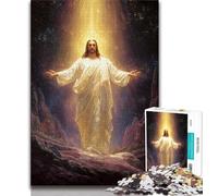 Puzzles for Adults Teens 1000 Pieces Jesus,Help The Brain Exercise Addictive Toys to Cultivate Patience Perfect Decoration 38x26cm