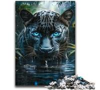 Puzzles for Adults Teens 1000 Pieces Jungle Black Leopard Stress Reliever Difficult Challenge Deal As Gifts for The Whole Family 50x75cm