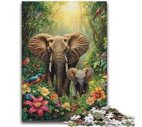 Puzzles for Adults Teens 1000 Pieces Jungle Elephant Challenging Game And Family Play for Is Ideal As A Gift for The Whole Family 50x75cm
