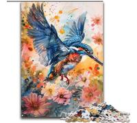 Puzzles for Adults Teens 1000 Pieces Kingfisher,Family Game Stress Reliever Difficult Challenge Enhance Love between Couples 38x26cm