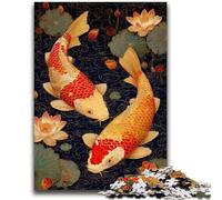 Puzzles for Adults Teens 1000 Pieces Koi Puzzles for Adults,Challenging Game for Is Ideal As A Gift for The Whole Family (38x26cm)