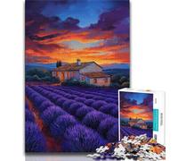 Puzzles for Adults Teens 1000 Pieces Lavender Farm Teenager Jigsaw,Challenging Game for Is Ideal As A Gift for The Whole Family 38x26cm