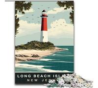 Puzzles for Adults Teens 1000 Pieces Long Beach Island,Educational Stress Relief Toy for Is Ideal As A Gift for The Whole Family 50x75cm