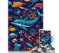 Puzzles for Adults Teens 1000 Pieces Marine Animal World,for Educational Game Challenge Toy Birthday Present,Gifts,Wall Art (75x50cm)