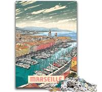 Puzzles for Adults Teens 1000 Pieces Marseille 1000 Piece Puzzle,Educational Stress Relief Toy Gifts for Friends And Family (26x38cm)